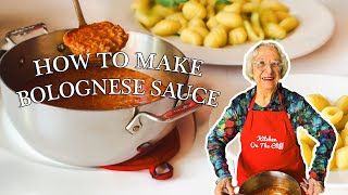 Bolognese Sauce  Kitchen on the Cliff with Giovanna Bellia LaMarca [upl. by Drooff]