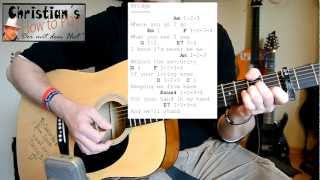 How to play Adele SKYFALL Tabs Akkorde Akustik Gitarre Tutorial Lesson HD Deutsch [upl. by Nennerb]