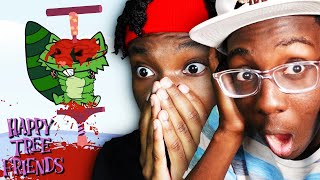 The Most GRUESOME Deaths In HAPPY TREE FRIENDS Reaction w Denzel [upl. by Yanrahs283]