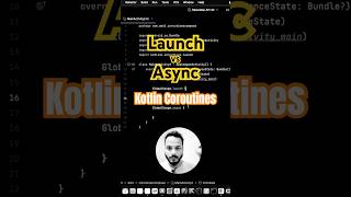 Launch vs Async kotlin coroutines androiddevelopment [upl. by Brade]