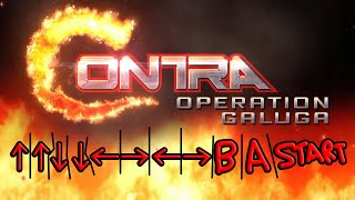 Contra Operation Galuga SECRET Konami Code 30 lives [upl. by Cissie]