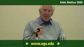 Alain Badiou The Event as Creative Novelty 2009 113 [upl. by Shani]