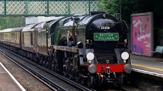 35028 quotClan Linequot steams up through Hildenborough  The Belmond British Pullman  080824 [upl. by Weylin80]