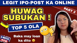 TOP 5 LOAN LEGIT IPOPOST KA ONLINE KAPAG HINDI NAKAPAG BAYAD ✅ PART 2 [upl. by Ailic]