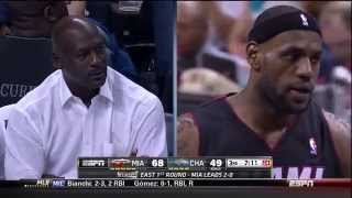 LeBron Stares Down Michael Jordan While Dunking [upl. by Are35]