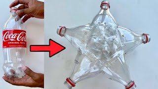 Awesome idea How to Make Star using Plastic Bottle  3d Star easy [upl. by Assecnirp]