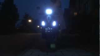 Vespa S50 with LED headlight  LED indicatorlights [upl. by Nowaj622]