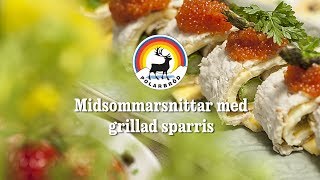 Polarbröd Recept  Snittar med grillad sparris citronmajonäs och stenbitsrom [upl. by Ahseket]