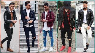 LOOKS CON CHAQUETAS DE CUERO PARA HOMBRES 2025  LEATHER JACKETS MENS FASHION [upl. by Rains272]