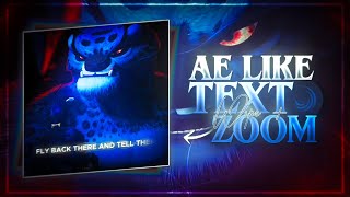 AE LIKE TEXT WIPE  ZOOM \  alight motion tutorial [upl. by Atnohs]