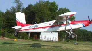 Pilatus quotPorterquot PC6 CH2 Turbo Prop departs Campbell Field Airport 9VG [upl. by Berglund]