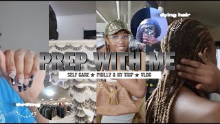 Prep w me New York amp Philly trip  thrifting hair waxing lashes amp nails [upl. by Longan255]