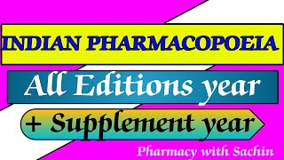 PharmacopoeiaIndian pharmacopoeiaIPEditionspharmaceuticsInorganic chemistrypharmacopoeia [upl. by Ahsinned]