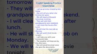 future tense practice English speaking practice englishspeakingpractice basicenglishgrammar [upl. by Ettenuj]