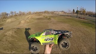 Arrma Senton 3s BLX 4x4 quotTyphon shocksquot upgrade details and breakage [upl. by Ocer560]