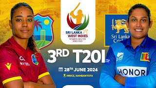 🔴 LIVE  3rd T20  West Indies Womens Tour of Sri Lanka 2024 [upl. by Ardnikat]