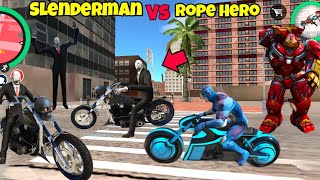 Slenderman Ghost Rider Bike Vs Rope Hero Tron Bike Race in Gta V  Rope Hero Vice Town 😱 [upl. by Buckley540]