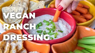 VEGAN RANCH DRESSING RECIPE  OilFree Healthy MayoFree [upl. by Barlow]