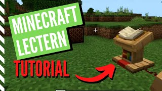 How To Make A LECTERN And USE It In Minecraft [upl. by Angelle]