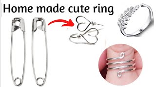 Homemade Safety pin RingHow to make easy RingDiy Safety pin RingDiy Ring [upl. by Eugenides]