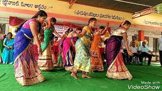 Chooda chakkaani thalli Chukallo jabilli Zphs Peddapur dance performance [upl. by Trumaine]