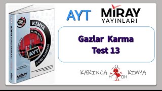 Miray Yayınları AYT Kimya Soru Bankası Gazlar Karma Test 13 [upl. by Fleta992]