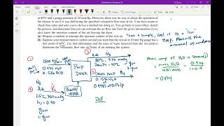 MEB Episode 38 Problem 634 Single condensable component phase equilibrium [upl. by Leimaj]