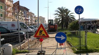 Lavori in corso per la Ciclovia Tirrenica a Lido [upl. by Nagaem]