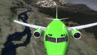 Kulula 737 landing Paro Bhutan [upl. by Alliw]