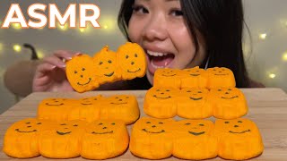 ASMR Eating Peeps Marshmallow Halloween Pumpkin satisfying eating sounds No Talking Mukbang [upl. by Ahseiyn395]