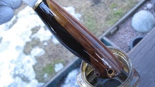 How to do  Tar oil mixture treatment for knife handle [upl. by Forelli]