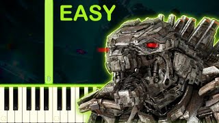 MECHAGODZILLA´S 2021 THEME  GODZILLA VS KONG  EASY Piano Tutorial [upl. by Salamone]