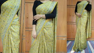 office look saree how to wear saree in office look parfectformal saree draping [upl. by Acinod]