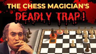 THE CHESS MAGICIANS DEADLY TRAP MIKHAIL TAL VS LEV VESARION [upl. by Stevana]