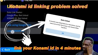 how to link Konami Id efootball 2425 problem solved konamiefootball konamiid efb efootball [upl. by Enialedam]