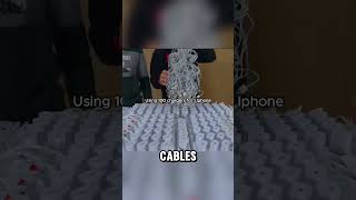 What Happens If You Connect 100 Chargers To An iPhone [upl. by Aisinoid949]