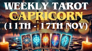 Capricorn Weekly Tarot Reading  November 1117 2024  Resolve Challenges amp Manifest Success [upl. by Hametaf]