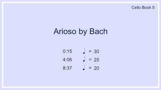 Arioso by Bach  Piano Accompaniment for Cello Book 5 [upl. by Anav]