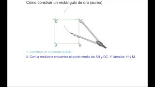 CÓMO TRAZAR UN RECTÁNGULO AUREO geometría para disfrutar [upl. by Marika]