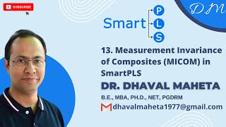 13 Measurement Invariance of Composites MICOM in SmartPLS  Dr Dhaval Maheta [upl. by Lahsram]