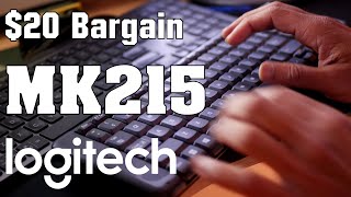 20 Bargain  Logitech MK215 Wireless Keyboard  Mouse Combo Review [upl. by Ahsoyem]