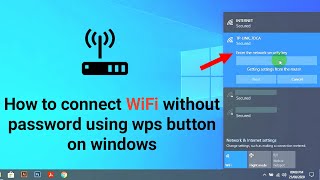 How to connect WiFi without password using wps button on PC [upl. by Aletse]