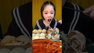 🔥🥓 ASMR MUKBANG Spicy Pork Belly amp Crunchy Bites 매운 삼겹살과 바삭한 소리의 완벽한 조화 🎧😋 ASMR mukbang short [upl. by Irmine453]