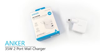 Anker 35W 2 Port Wall Charger  USB Type C and USB Type A [upl. by Vala815]