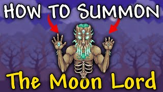 How to Summon The Moon Lord in Terraria 1449  Moon Lord Terraria [upl. by Neyu]