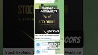 Stock Exploder 2 days Workshop Course [upl. by Harvey]