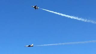 Air Force Thunderbirds arrive at Westover Air Base in Chicopee [upl. by Llerroj379]