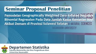 Pemodelan Geographically Weighted Zero Inflated Negative Binomial Regression [upl. by Yednarb]