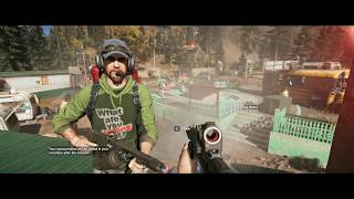 Far Cry 5 Burn Baby Burn  Sharky Boshaw Guns for Hire Quest 1080p 60FPS Ultrawide HD [upl. by Obmar]