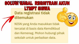 CARA MENGATASI ISIAN REGISTRASI TIDAK SESUAI SAAT DAFTAR AKUN LTMPT SISWA [upl. by Goulder73]